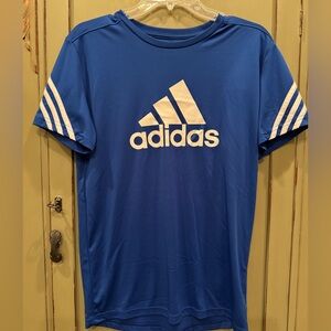 Adidas Blue Shirt with white Logo